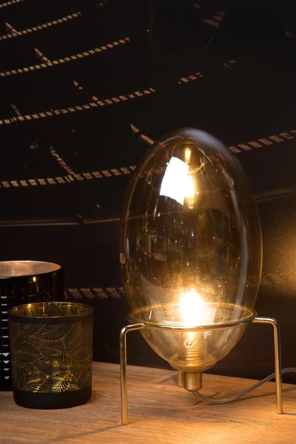 Lucide EXTRAVAGANZA BELLISTER - Tafellamp - Ø 13 cm - 1xG9 - Amber - sfeer 2